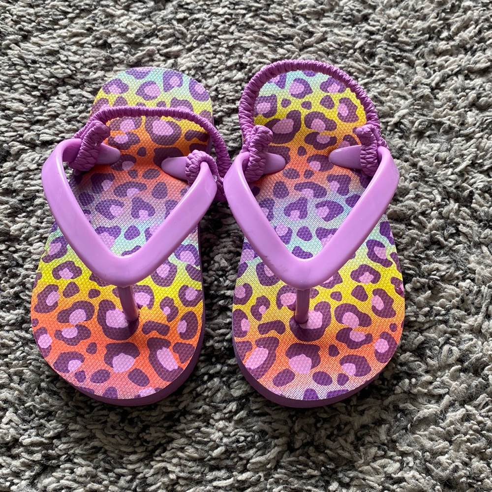 Toddler Cheetah Flip Flops